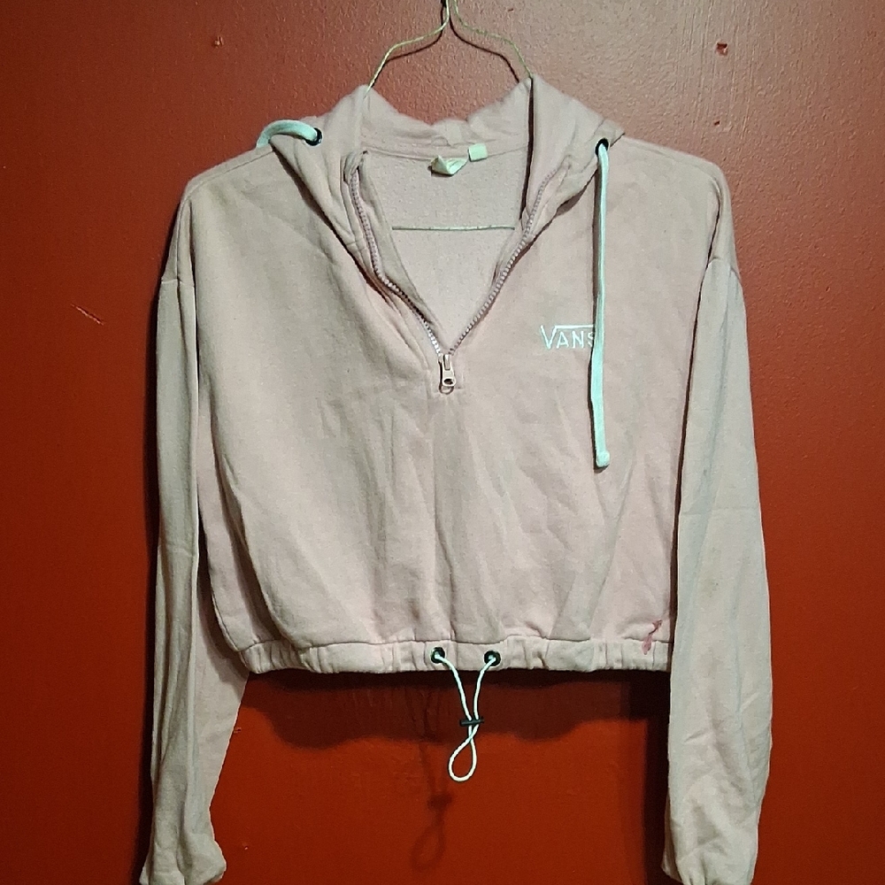 Vans Light Pink Cropped Hoodie